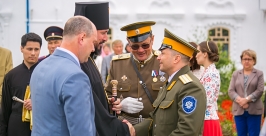 Забайкальским казакам торжественно вручили знамя в Улан-Удэ Анна Огородник, UlanMedia