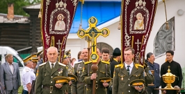 Забайкальским казакам торжественно вручили знамя в Улан-Удэ Анна Огородник, UlanMedia