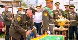 Забайкальским казакам торжественно вручили знамя в Улан-Удэ Анна Огородник, UlanMedia