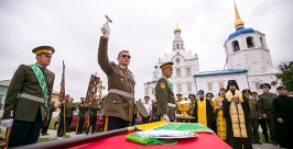 Забайкальским казакам торжественно вручили знамя в Улан-Удэ Анна Огородник, UlanMedia
