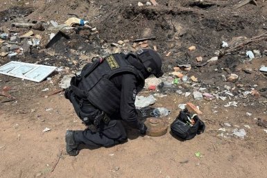 Обследование найденной мины Росгвардия Бурятии