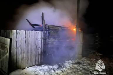 В Бурятии подожгли баню с человеком внутри МЧС по Бурятии
