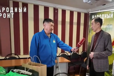 Намсарай Намсараев вернулся с передовой и снимает программу о патриотах ОНФ в Бурятии