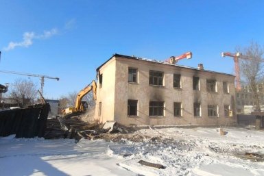 В Улан-Удэ сносят дома для нового квартала "Улаан Хото"