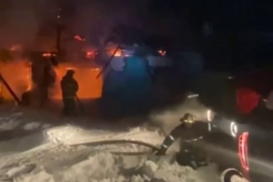 Пожар республиканском агентстве ГО и ЧС.