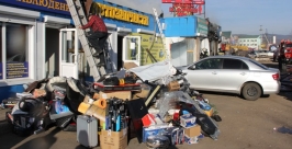 Торговые павильоны сгорели на пр. Автомобилистов в Улан-Удэ Пресс-служба ГУ МЧС России по Бурятии