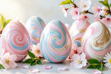 Беру марлю и зеленку - на выходе &quotмраморные&quot яйца: сохраните к Пасхе ИИ Qwen (12+)