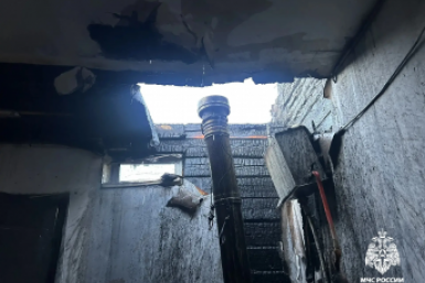 Пожар в Улан-Удэ: женщина получила ожоги стопы