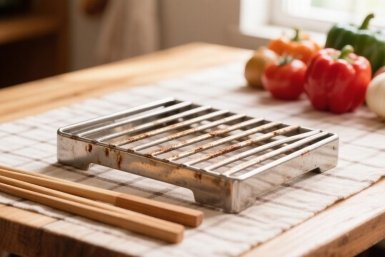 В пакет на 4 часа - черный нагар сползает: решетка для мангала как новая