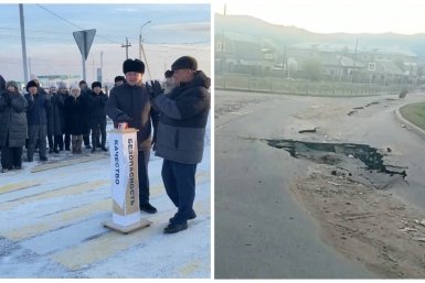 Жители пригорода Улан-Удэ пожаловались на провалы в новой дороге к детсаду