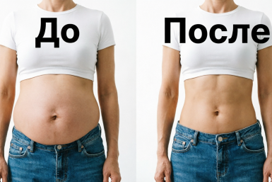 В этой позе стояла 14 дней — бока "рассосались" на 15 см в объеме: "оплывы" исчезли уже к 1 сентября