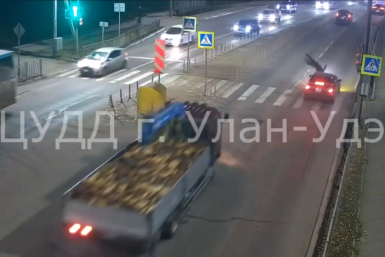 Момент ДТП комитет по транспорту Улан-Удэ