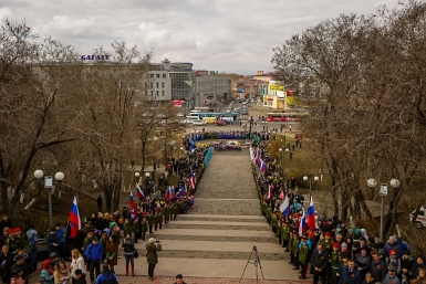 Вечный огонь зажгли в Бурятии Анна Огородник, UlanMedia