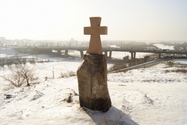 Памятный крест на Батарейной горе Василий Тараруев, UlanMedia