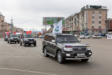 Участники автомарша Звезда нашей Великой Победы прибыли в Улан-Удэ Александра Данилова, UlanMedia