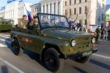 Участники парада Победы 2016 года Александра Данилова, UlanMedia