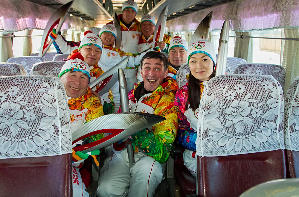 Олимпийский огонь в Дацане, Фото с места события собственное