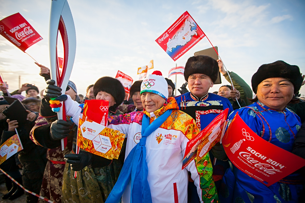 Олимпийский Огонь в Иволгинском дацане, Бурятия, Фото с места события собственное
