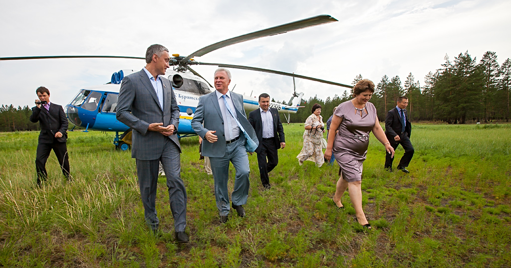 Глава Бурятии Вячеслав Наговицын и глава САГ Андрей Тютюшев, Фото с места события собственное