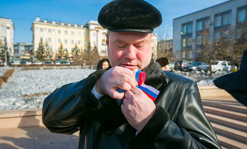Жители Улан-Удэ вышли на митинг в поддержку Крыма, Фото с места события собственное