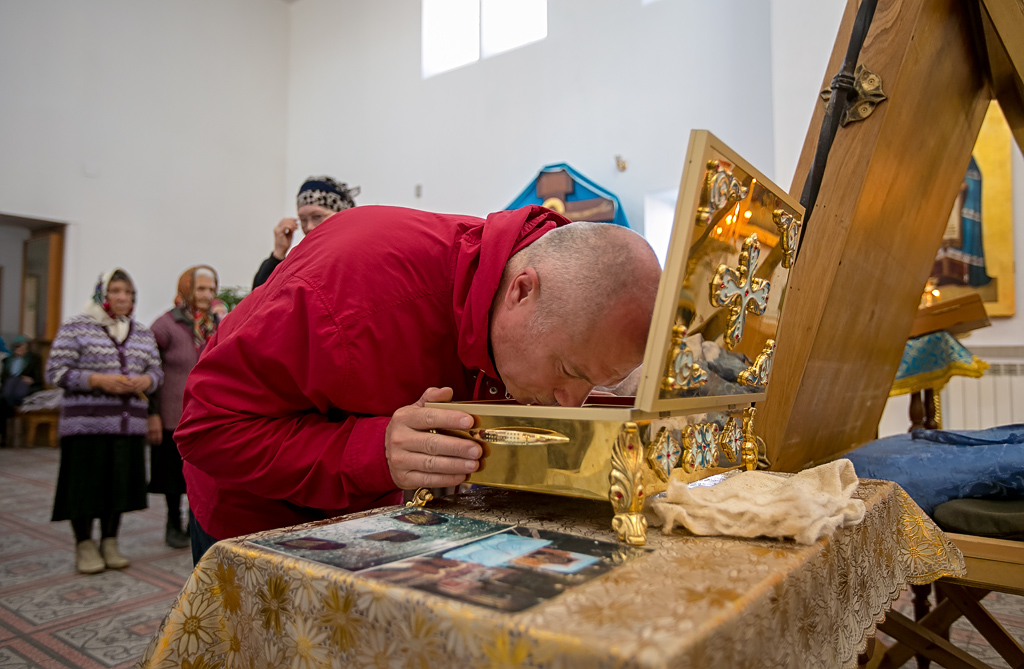 Мощи 12 святых побывали в Вознесенком храме в Улан-Удэ, Фото с места события собственное