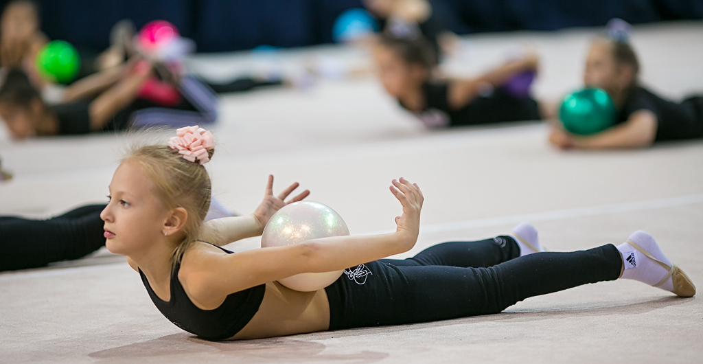 Секреты мастерства узнают юнные гимнастки, Фото с места события собственное