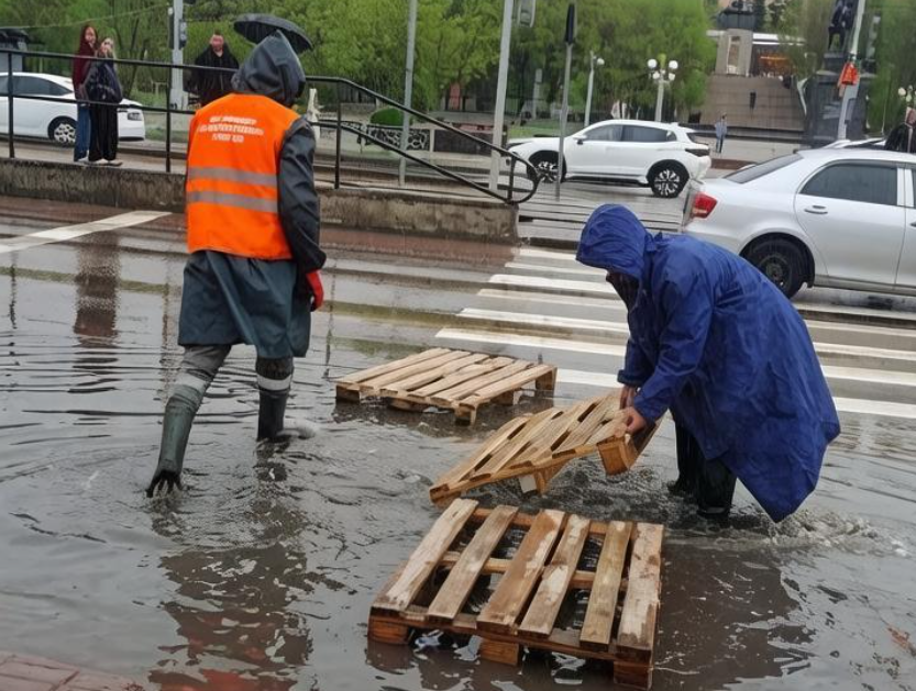 Поддоны должны спасти пешеходов от глубоких луж мэрия Улан-Удэ