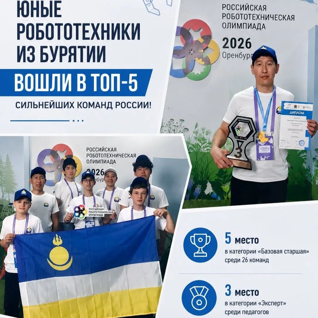 Команда из Улан-Удэ завоевала 5-е место на национальной олимпиаде по робототехнике Минобрнауки Бурятии