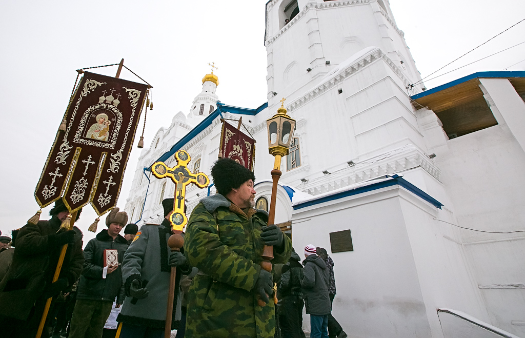 Казаки крестным ходом почтили память жертв расказачивания в Бурятии, Фото с места события собственное