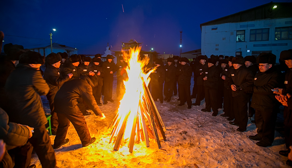 Костер, где заключенные "сожгли свои грехи", Фото с места события собственное