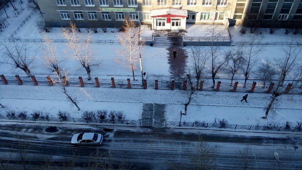Снегом припорошило столицу Бурятии сегодня утром, Фото с места события собственное