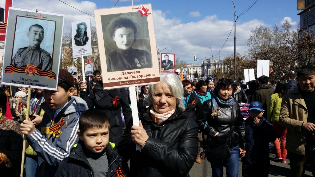 "Бессмертный полк" 9 мая 2015 года в Улан-Удэ: Палачева Антонина Григорьевна, Фото с места события собственное