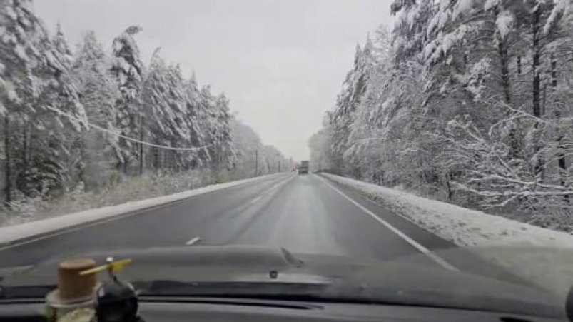 Федеральную дорогу в Бурятии чистили всю ночь