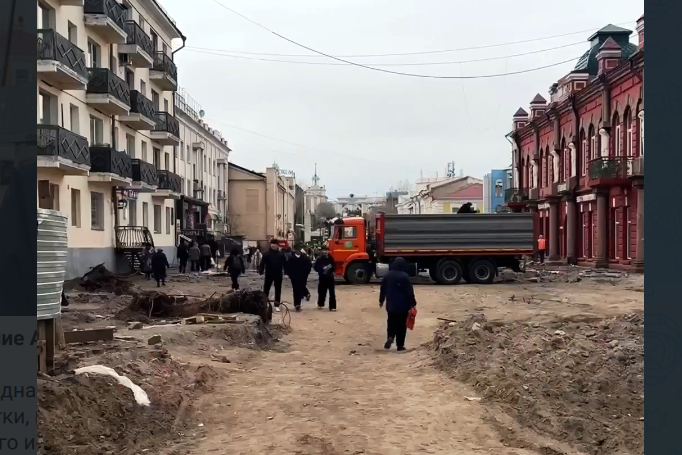 Арбат в Улан-Удэ готовят к новому покрытию администрация г. Улан-Удэ